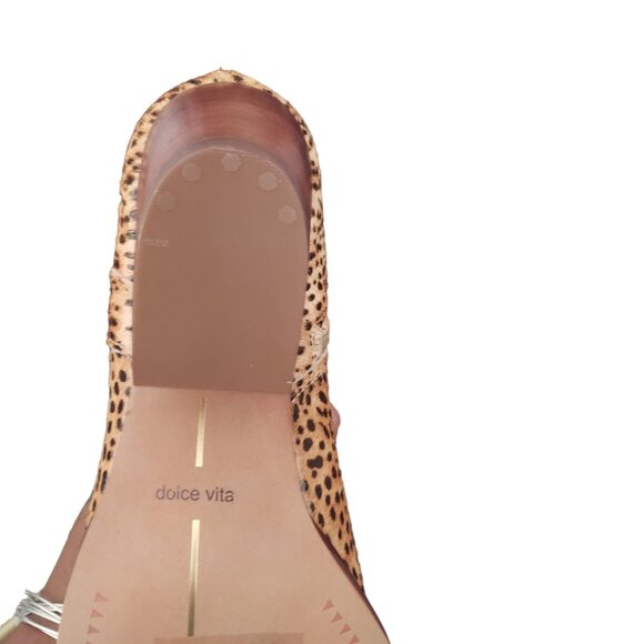 SH145 Dolce Vita NWOT Genuine Cow Hair Animal Print Zip Bootie 9.5 - Picture 8 of 8